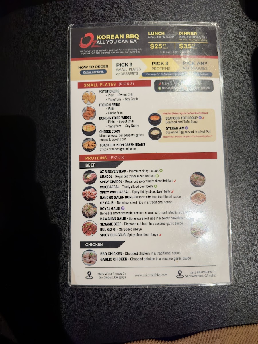 Oz Korean BBQ - Elk Grove Menu - Image 3